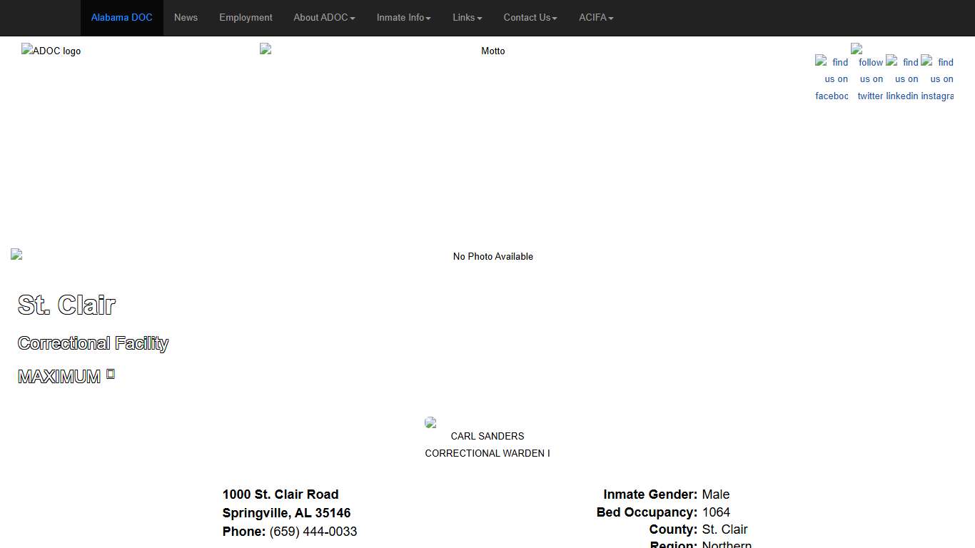 - Alabama Dept of Corrections